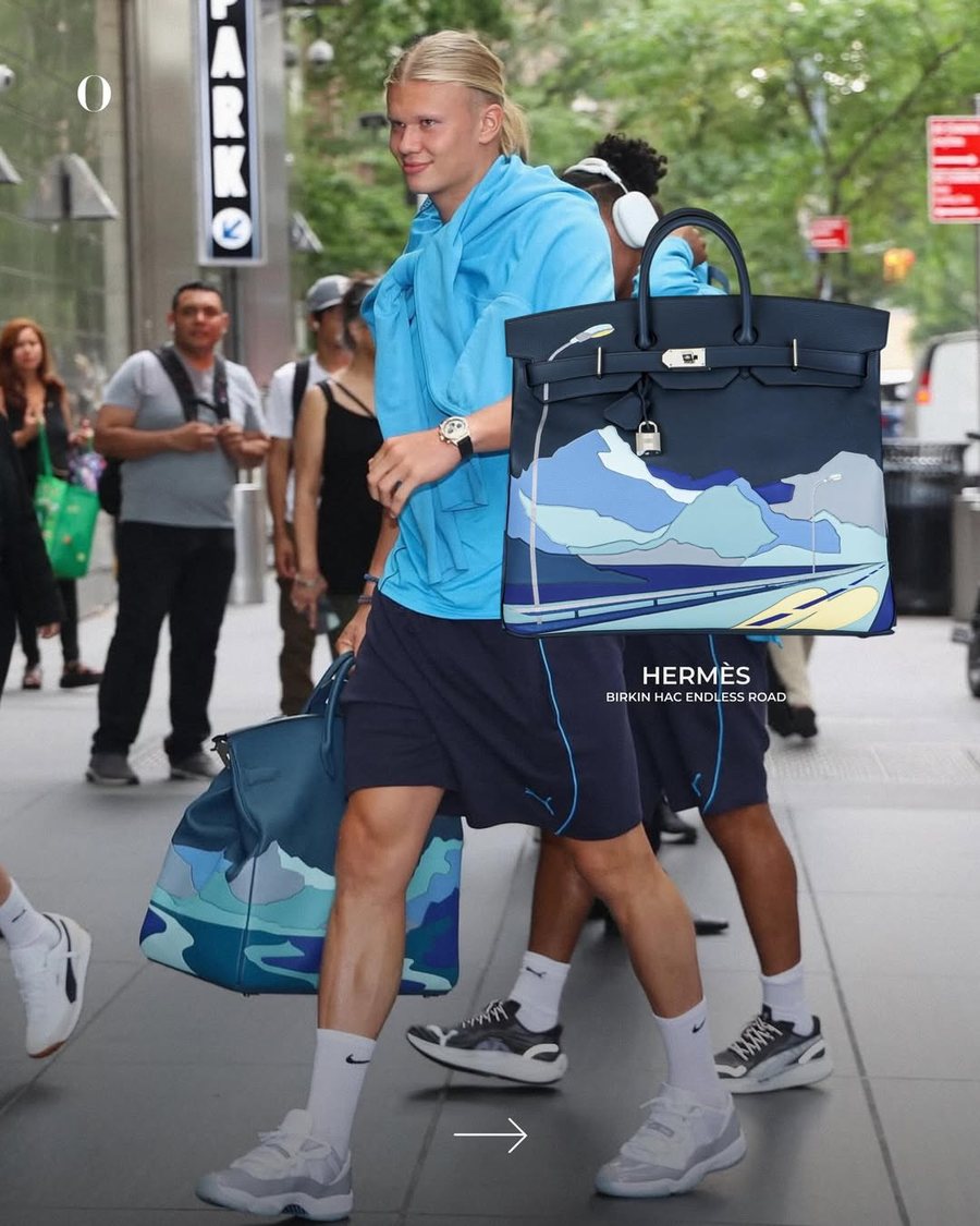 Erling Haaland dhe koleksioni i çantave Hermès që po