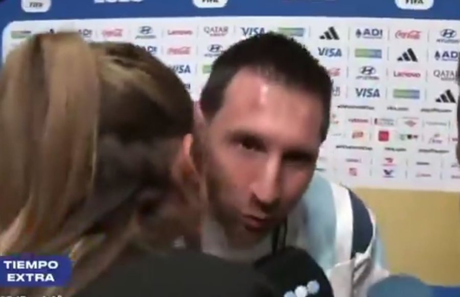 P&euml;rqafimi i Lionel Mesit me gazetaren Sofi Martinez ndez s&euml;rish