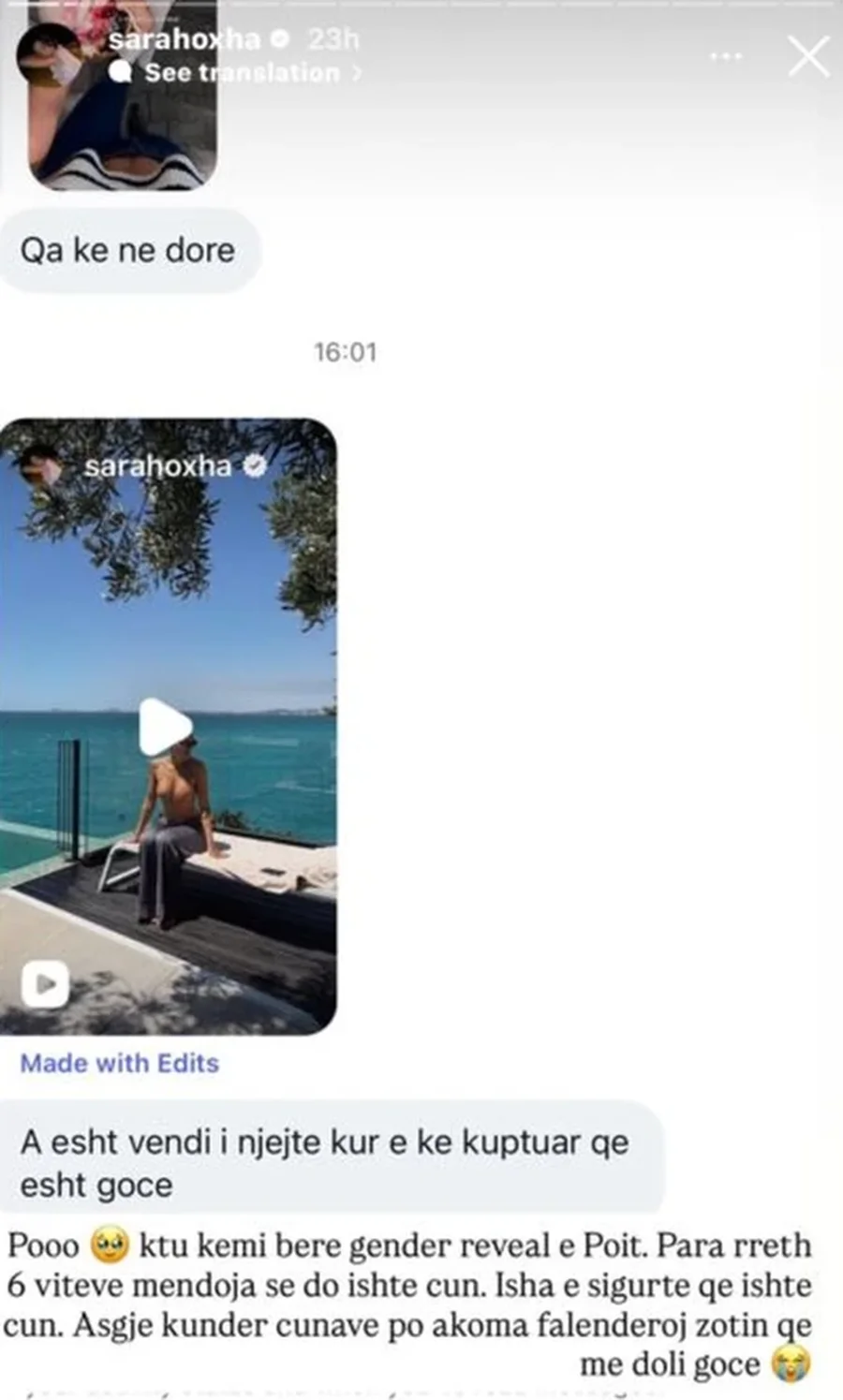 Sara Hoxha kthehet pas n&euml; koh&euml;: Kujtimi i &euml;mb&euml;l q&euml; e