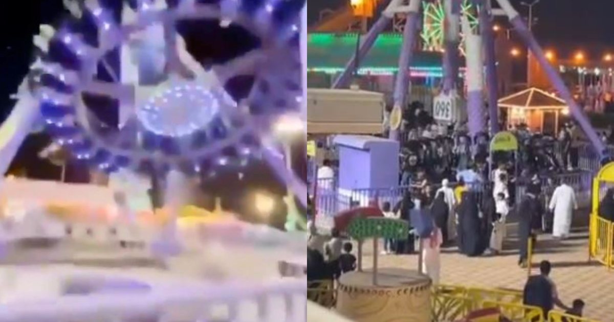 VIDEO  Aksident tronditës në një park në Arabinë Saudite  23 persona plagosen pasi pajisja ku po luanin ndahet në dy pjesë