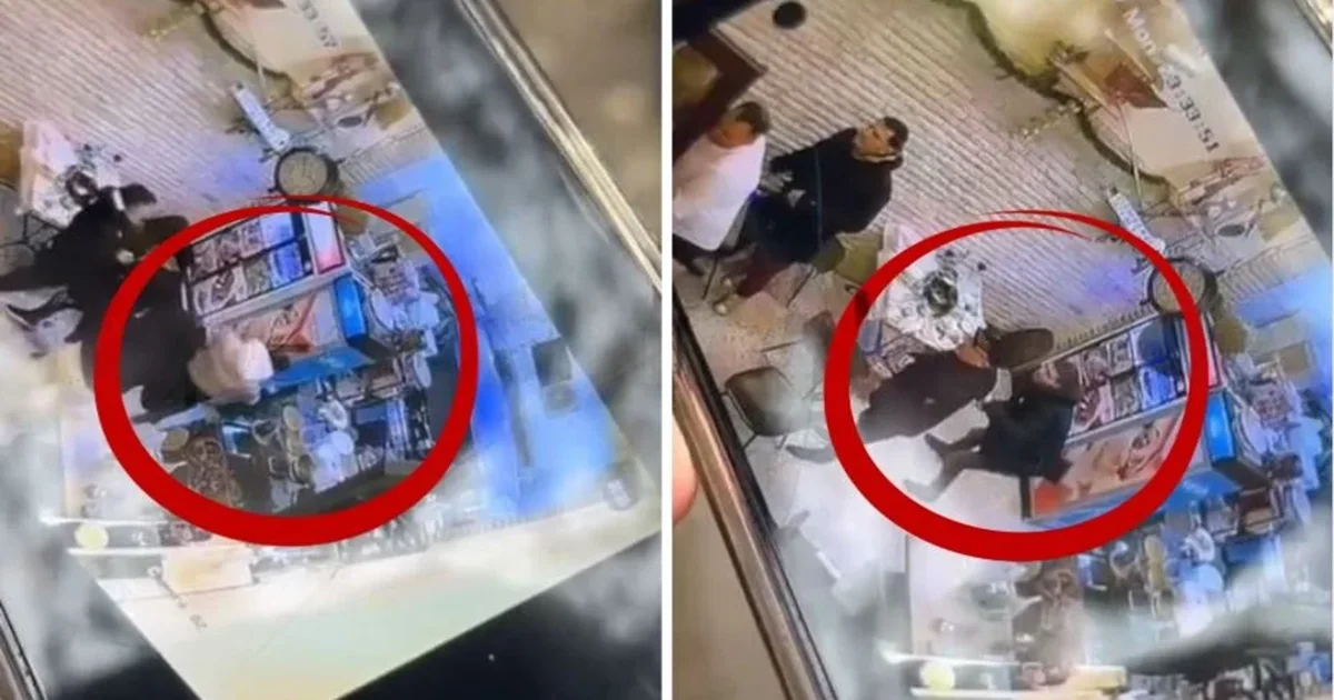 VIDEO  Plagosja e  Guccit   Tre persona të armatosur futen në lokal në Durrës dhe qëllojnë drejt shënjestrës  Kuçi tenton të fshihet pas shokëve dhe banakut