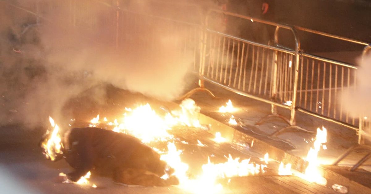 Protestuesit hodhën molotovë para kryeministrisë  Dy policë të plagosur  Efektivë të kriminalistikës zbarkojnë në terren