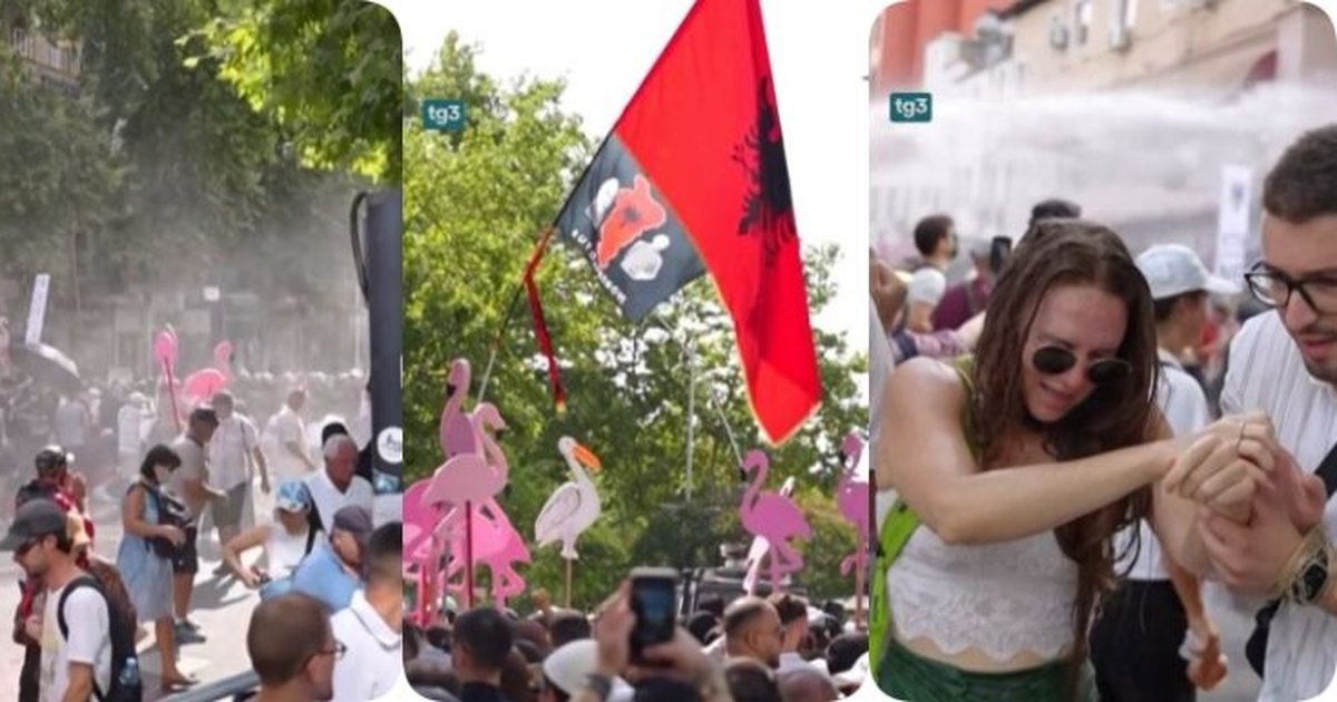 Protesta para Kuvendit  Mediat italiane   Revolucioni i Flamingove  vazhdon  protestuesit kërkojnë dorëheqjen e Ramës