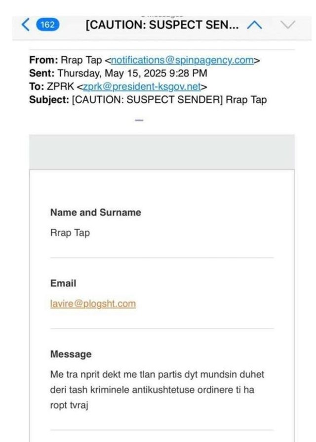 Kërcënohet me jetë presidentja e Kosovës/ Ja email-i