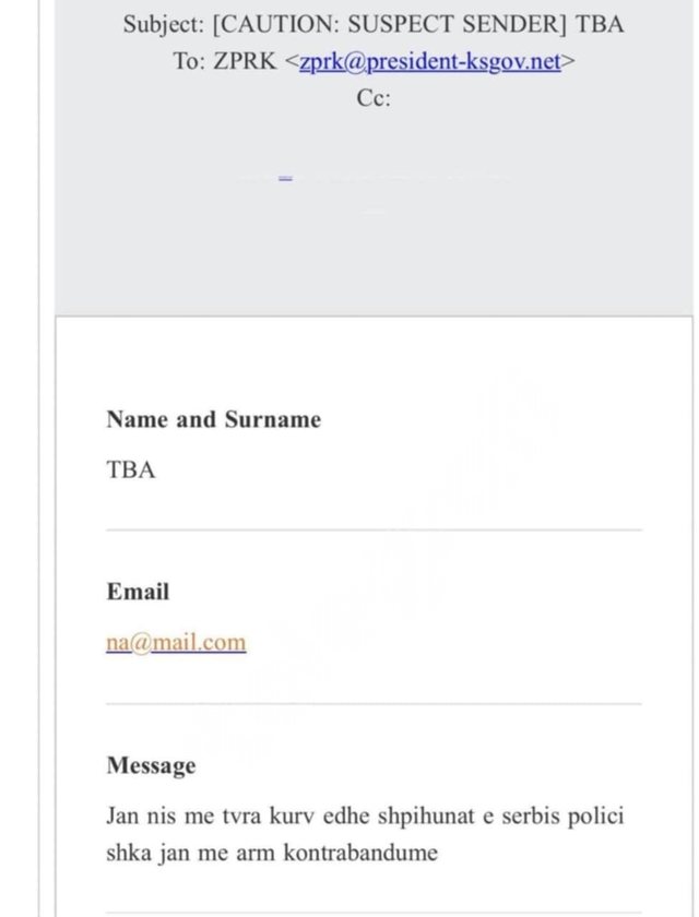 Tjetër email kërcënues ndaj presidentes Vjosa Osmani, publikohet