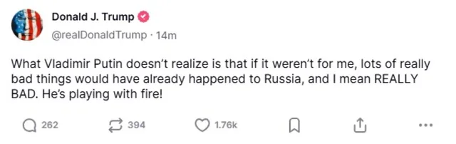 "Putin po luan me zjarrin"/ Paralajmërimi i ri i Trump: Nëse