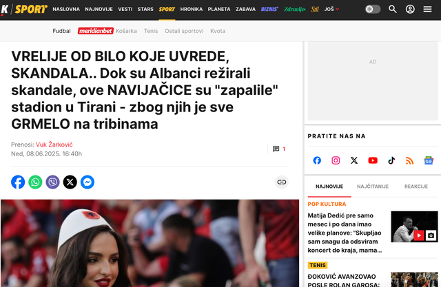 Mediat serbe “dorëzohen” përpara bukurisë së