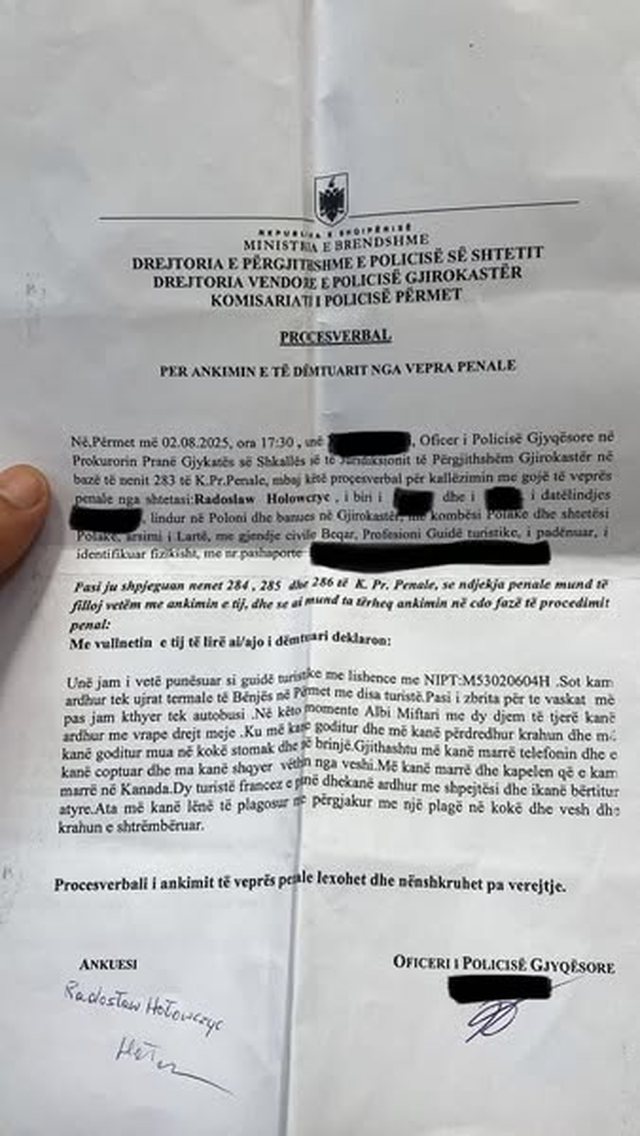 Dhunohet operatori i një guide turistike polake në Përmet: U