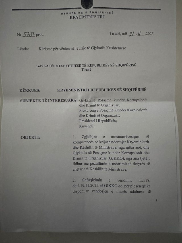 Zbardhet kërkesa e Kryeministrisë për Ballukun në