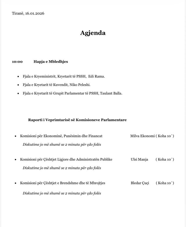 Zbardhet agjenda  Pas qeverisë  Rama mbledh të premten Grupin Parlamentar të PS