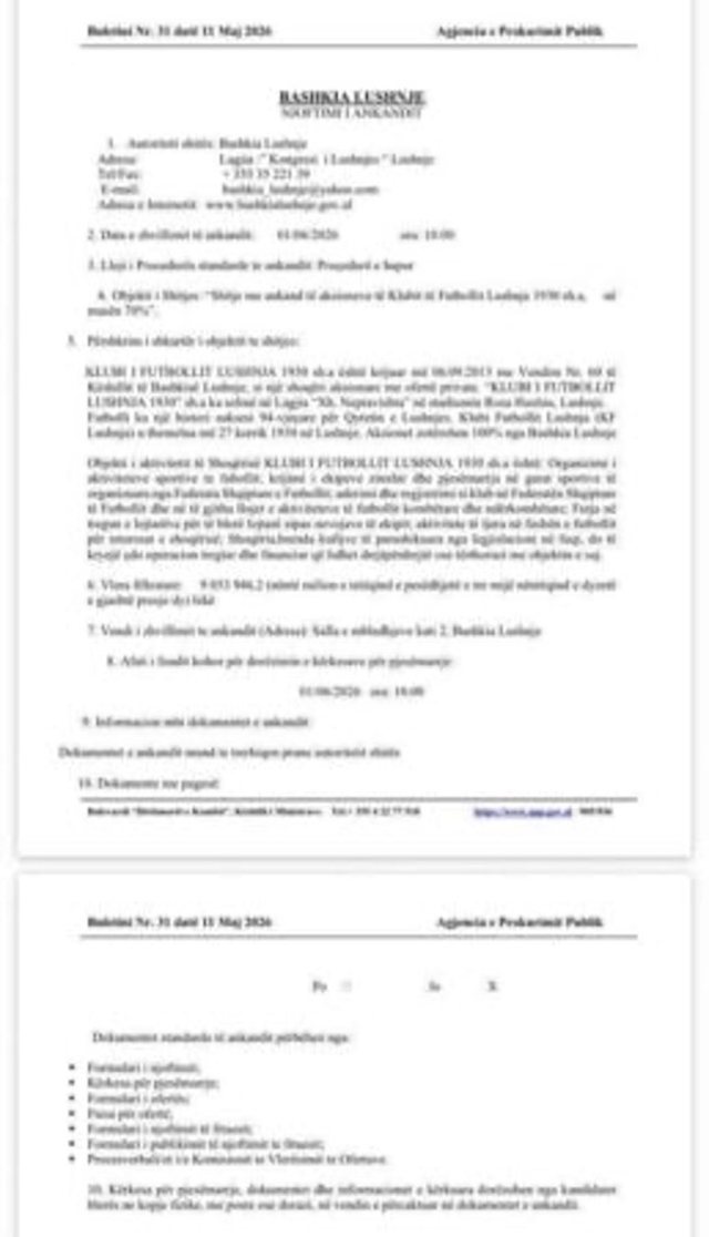 Dështon ankandi për KF Lushnjen: Zero oferta edhe për 98