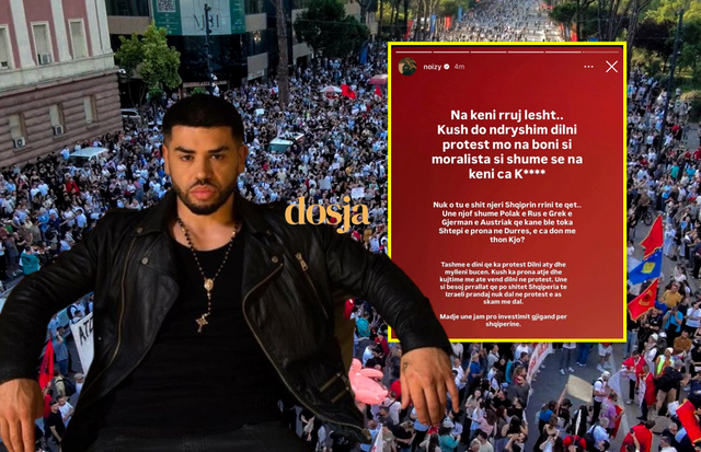 "Na keni &ccedil;a k***"/ Noizy shp&euml;rthen keq ndaj protestuesve: