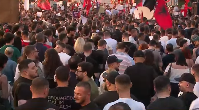 Protesta p&euml;r Zv&euml;rnecin/ Protestuesja: Diaspora &euml;sht&euml;