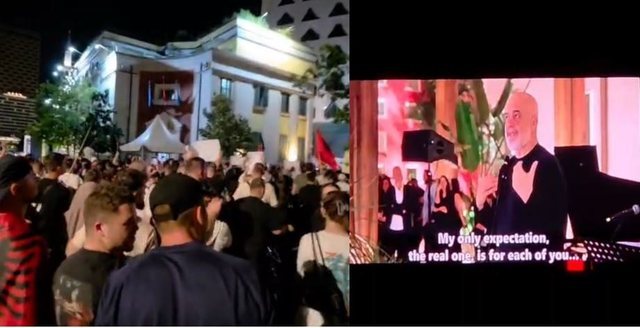 VIDEO/ Protestuesit marshojn&euml; rrug&euml;ve pas protest&euml;s para