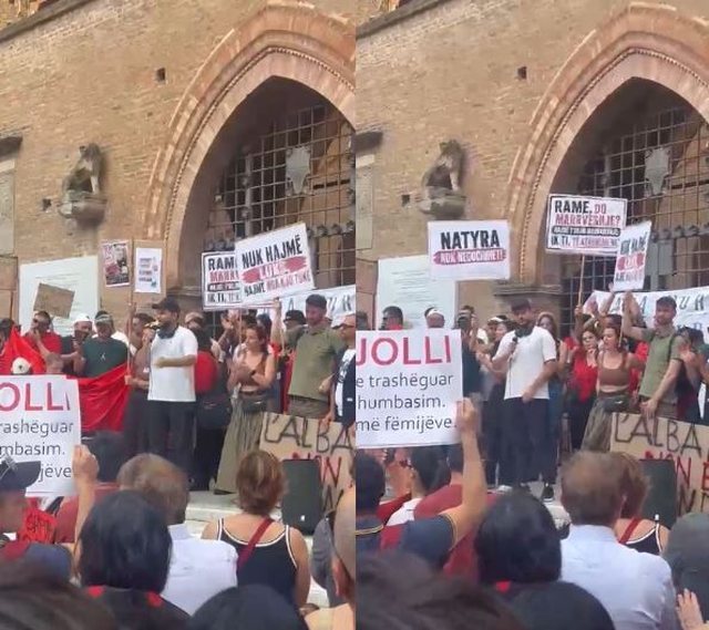 "Rama ik"/ Shqiptar&euml;t mbushin sheshin n&euml; Bolonja: Ajo