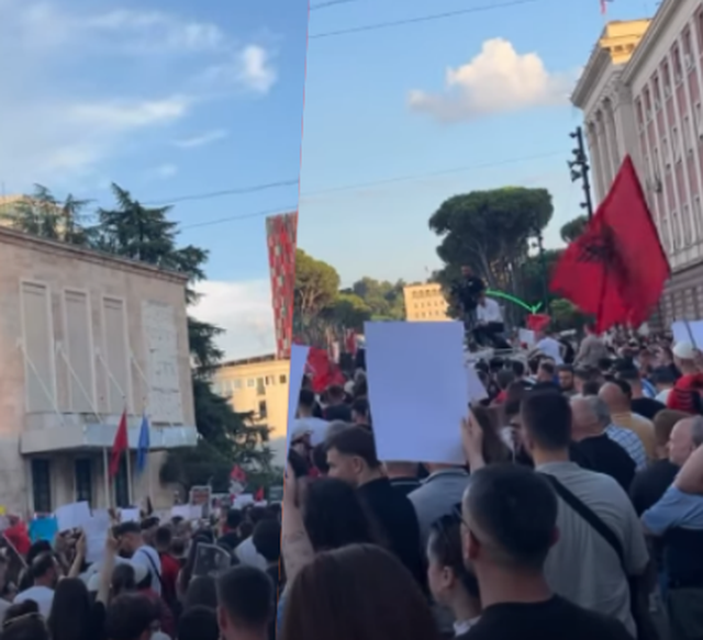 &ldquo;Shqip&euml;ri e Re&rdquo;/ Protestuesit pushtojn&euml; Tiran&euml;n,