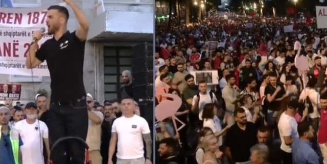 Tubimi historik n&euml; Tiran&euml;!/ Protestuesi:&nbsp;Populli ju ka shpallur