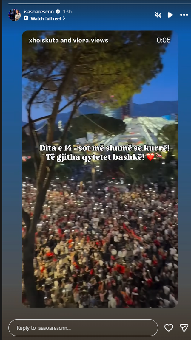 Gazetarja e CNN ndan foto nga protestat e shqiptar&euml;ve p&euml;r largimin e
