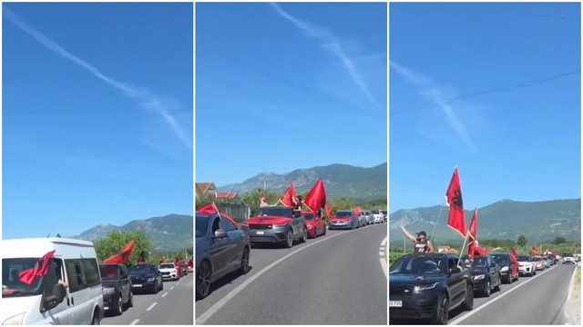 VIDEOLAJM/ Sot protesta madh&euml;shtore kund&euml;r Ram&euml;s/ Autokolona