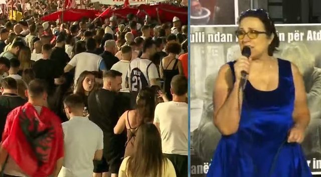 &ldquo;Rama na ke zhg&euml;njyer, jep dor&euml;heqjen&rdquo;/ Protestuesja: