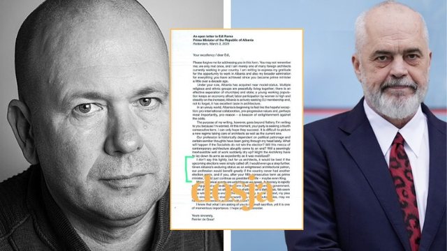 &ldquo;Shqip&euml;ria mos t&euml; ket&euml; m&euml; zgjedhje&rdquo;/ Arkitekti i