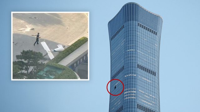 VIDEO/ Aeroplani p&euml;rplaset me objektin m&euml; t&euml; lart&euml; n&euml;
