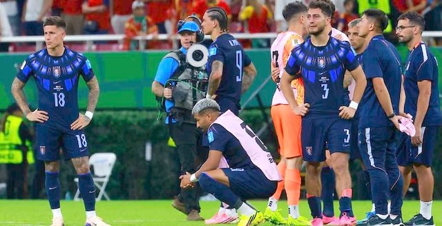 Gabimi i Musler&euml;s d&euml;noi Uruguajin, q&euml; humbi ndaj Spanj&euml;s dhe
