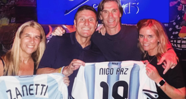 Babai i Nico Paz me Javier Zanetti-n n&euml; SHBA: Koncerti&hellip; dhe ndeshja