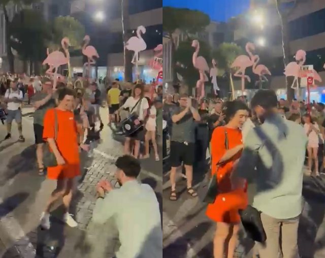 VIDEO/ Moment emocionues! I riu i ulet n&euml; gjunj&euml; t&euml; dashur&euml;s