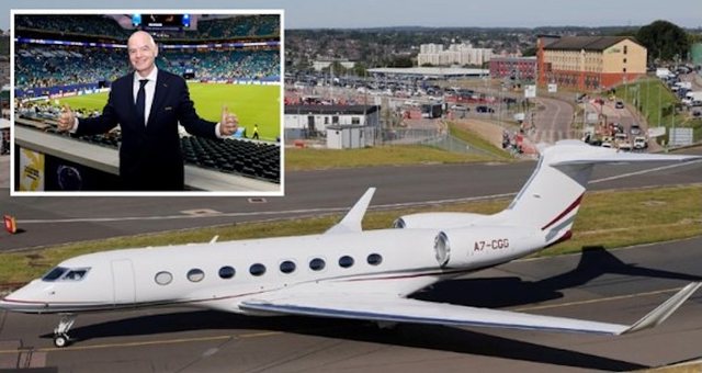 Infantino "pushton" Bot&euml;rorin me avion privat! 66 or&euml;
