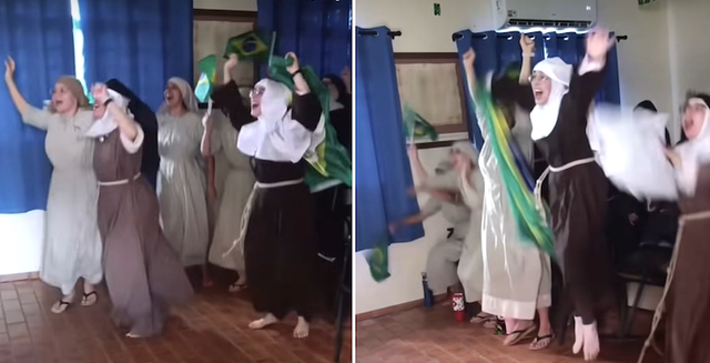 Pamje virale nga Brazil! Murgeshat festojn&euml; golin e Martinellit q&euml;