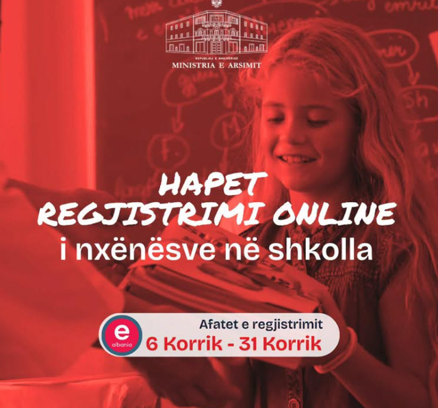Nisin sot regjistrimet online në e-Albania për klasat e para dhe