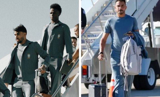 E pabesueshme! Nga avioni i delegacionit, n&euml; Brazil zbriti vet&euml;m