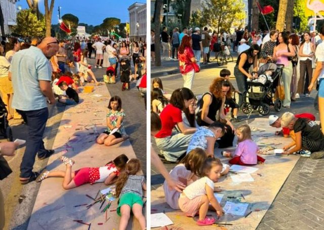 40 dit&euml; protesta para Kryeministris&euml;, f&euml;mij&euml;t b&euml;hen