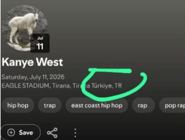 Kanye West b&euml;n gaf&euml; para koncertit n&euml; Tiran&euml;, ngat&euml;rron