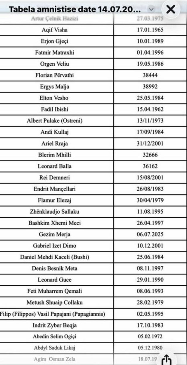Emrat/ T&euml; d&euml;nuarit q&euml; p&euml;rfituan nga amnistia penale