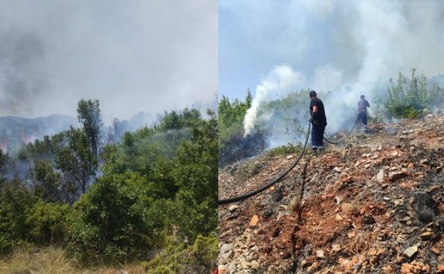 Zjarr i madh n&euml; Qaf&euml; Than&euml;, flak&euml;t p&euml;rhapen me