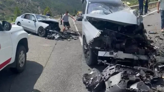 Makina p&euml;rplaset me kamionin n&euml; aksin Milot-Rr&euml;shen, kat&euml;r
