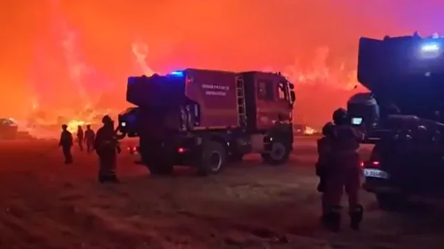 VIDEO/ Spanja po p&euml;rjeton ferrin! Digjen&nbsp;260 hektar&euml;