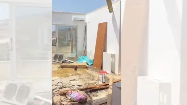 Stuhia n&euml; Sarand&euml;/ Era e fort&euml; shkat&euml;rron &ccedil;atin&euml;