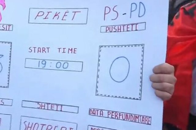 Protesta n&euml; Tiran&euml;/ Protestuesi: 53-0, ky &euml;sht&euml; rezultati