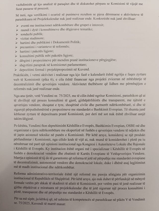 Sot Konferenca e Kryetarëve, PD paraqet kërkesën për