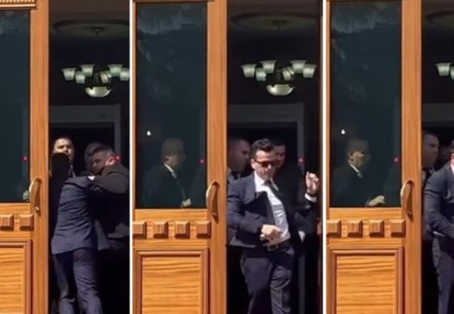 VIDEO/ Momenti kur garda t&euml;rheq zvarr&euml; Kreun e Partis&euml;
