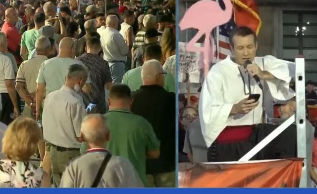Dita e 55-t&euml; e protest&euml;s/ Pedagogu gjat&euml; fjalimit: Kemi