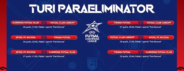 Futsal Champions League/ Tirana njeh rivalët, ndeshjet e Grupit B do