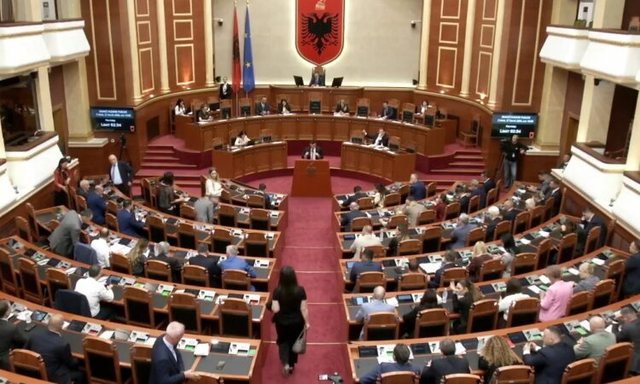 Jasht&euml; protest&euml;, brenda Kuvend/ Nis seanca plenare, n&euml; rend dite