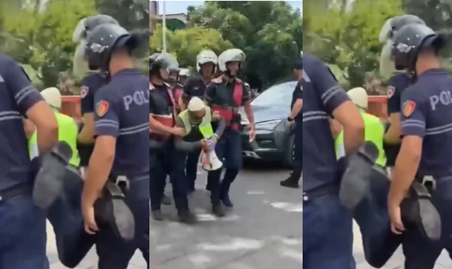 Protesta para Kuvendit/ Protestuesit p&euml;rplasen me policin&euml;: Mos ecni