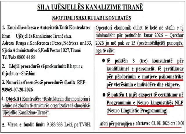 Edhe kjo ndodh n&euml; Shqip&euml;ri/ Drejtori i UKT-s&euml; hap tender 100 mln