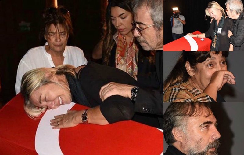 E shoqja e shtrir&euml; mbi arkivol, dalin foto nga varrimi i aktorit turk,