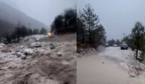 Video/ Moti i keq në Shkodër bllokon 5 automjete në aksin Breg